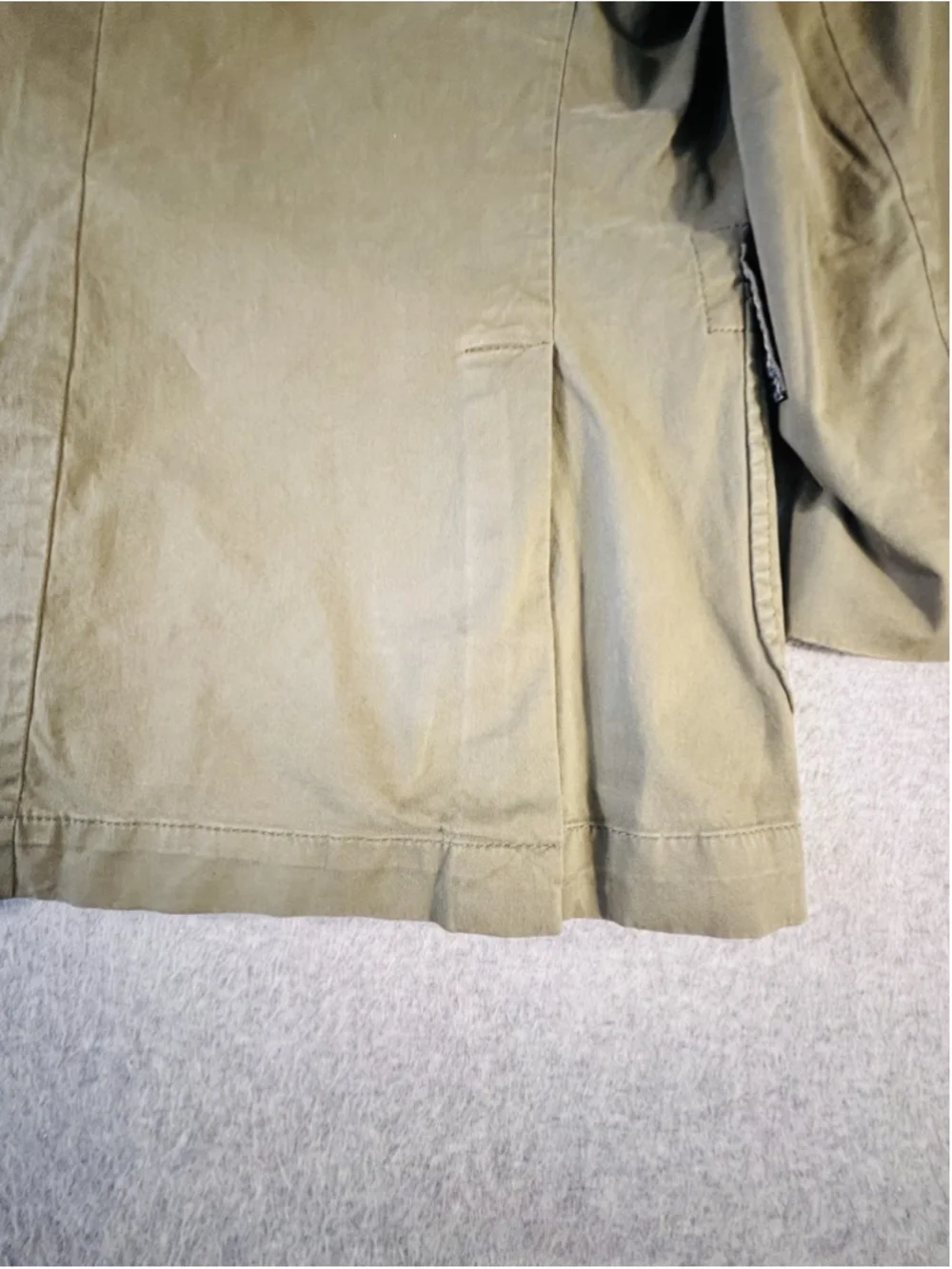 Coconut Grove Mens 40R Khaki Cotton Blend Blazer Sport Coat Patch Pockets